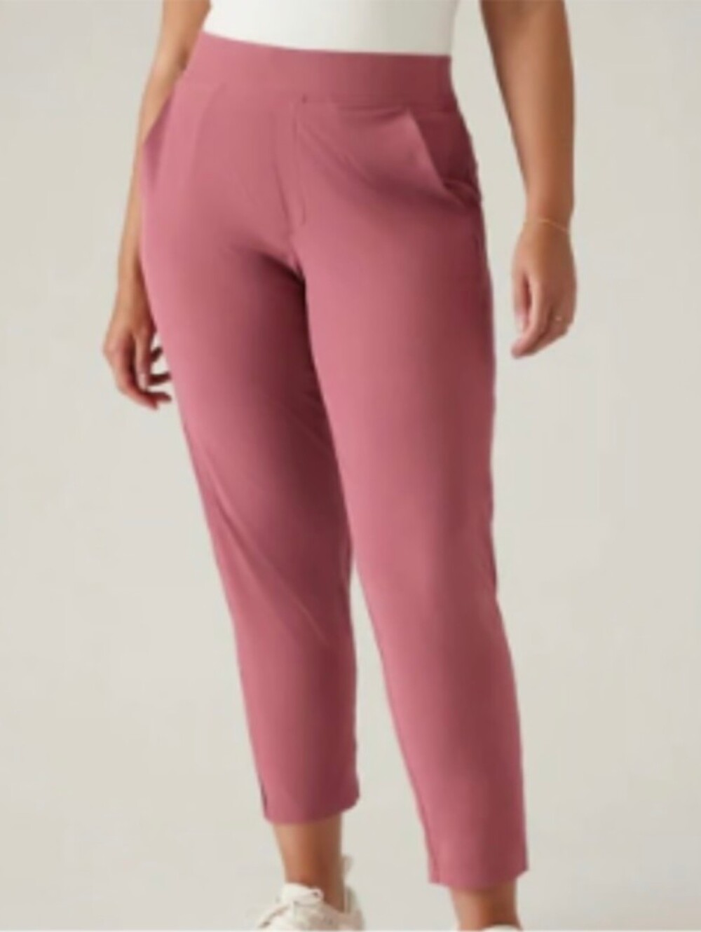 Athleta Brooklyn Ankle Pants in Berry Rose Pink Pockets 20 2X